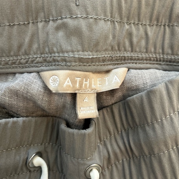 Athleta Linen Blend Joggers - Size 4 - Gray - Zip Pockets - Picture 9 of 9